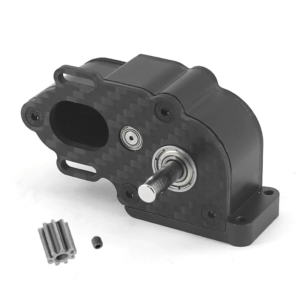 AQWBTYD RC Car Upgrade Parts for 1/10 for Axial SCX10 SCX10 II 90046 90047 RC Car Upgrade Parts Aluminum Alloy Transmission Gearbox(Black)