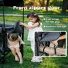 Wagon Stroller for 2 Kids with Insulated Snack Pack Foldable All-Terrain Wagon Stroller, 5-Point Harness & Canopy Parent Organizer Adjustable Handle (Grey) view 4
