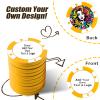 100-1000 Custom Poker Chips, 37/40mm Plastic Poker Chips with Personalized Logo, Image or Text, Double Sided Full Color Print Custom Tokens for Bar, Party, Poker Game, Casino Night (Yellow, 40MM) view 2
