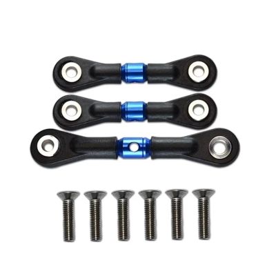 RC Car Parts Compatible with Tamiya for TT-02 TT-02T TT02 TT02T 1/10 RC Car Upgrade Parts Accessories 3pcs Steering Link Rod Servo Rod