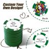 100-1000 Custom Poker Chips, 37/40mm Plastic Poker Chips with Personalized Logo, Image or Text, Double Sided Full Color Print Custom Tokens for Bar, Party, Poker Game, Casino Night (Green, 40MM) view 2
