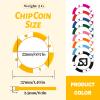 100-1000 Custom Poker Chips, 37/40mm Plastic Poker Chips with Personalized Logo, Image or Text, Double Sided Full Color Print Custom Tokens for Bar, Party, Poker Game, Casino Night (Yellow, 37MM) view 3