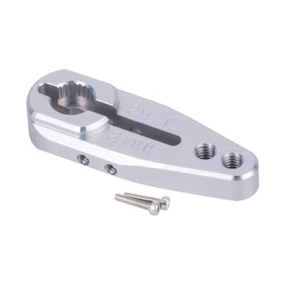 RC Car Upgrade Part for Protek for Savox for Futaba Servo 1/10 for Arrma for Buggy for Granite Monster Truck Raider 2WD20 24mm 7075 Aluminum Clamping 25T Servo Horn(Silver,24mm)