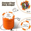 100-1000 Custom Poker Chips, 37/40mm Plastic Poker Chips with Personalized Logo, Image or Text, Double Sided Full Color Print Custom Tokens for Bar, Party, Poker Game, Casino Night (Orange, 37MM) view 2