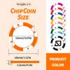 100-1000 Custom Poker Chips, 37/40mm Plastic Poker Chips with Personalized Logo, Image or Text, Double Sided Full Color Print Custom Tokens for Bar, Party, Poker Game, Casino Night (Orange, 40MM) view 3