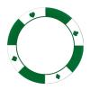 100-1000 Custom Poker Chips, 37/40mm Plastic Poker Chips with Personalized Logo, Image or Text, Double Sided Full Color Print Custom Tokens for Bar, Party, Poker Game, Casino Night (Green, 37MM) view 1