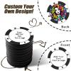 100-1000 Custom Poker Chips, 37/40mm Plastic Poker Chips with Personalized Logo, Image or Text, Double Sided Full Color Print Custom Tokens for Bar, Party, Poker Game, Casino Night (Black, 40MM) view 2