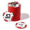 100-1000 Custom Poker Chips, 37/40mm Plastic Poker Chips with Personalized Logo, Image or Text, Double Sided Full Color Print Custom Tokens for Bar, Party, Poker Game, Casino Night (Red, 37MM) view 1