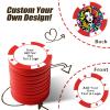 100-1000 Custom Poker Chips, 37/40mm Plastic Poker Chips with Personalized Logo, Image or Text, Double Sided Full Color Print Custom Tokens for Bar, Party, Poker Game, Casino Night (Red, 37MM) view 2