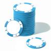 100-1000 Custom Poker Chips, 37/40mm Plastic Poker Chips with Personalized Logo, Image or Text, Double Sided Full Color Print Custom Tokens for Bar, Party, Poker Game, Casino Night (Light Blue, 40MM) view 1