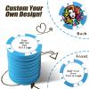 100-1000 Custom Poker Chips, 37/40mm Plastic Poker Chips with Personalized Logo, Image or Text, Double Sided Full Color Print Custom Tokens for Bar, Party, Poker Game, Casino Night (Light Blue, 40MM) view 2