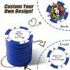 100-1000 Custom Poker Chips, 37/40mm Plastic Poker Chips with Personalized Logo, Image or Text, Double Sided Full Color Print Custom Tokens for Bar, Party, Poker Game, Casino Night (Blue, 37MM) view 2
