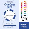 100-1000 Custom Poker Chips, 37/40mm Plastic Poker Chips with Personalized Logo, Image or Text, Double Sided Full Color Print Custom Tokens for Bar, Party, Poker Game, Casino Night (Blue, 37MM) view 3
