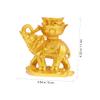 SOLUSTRE Detailed Resin Elephant Statue Crystal-Ball Support Stand Unique Desktop Decor for Home view 2