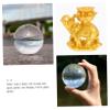 SOLUSTRE Detailed Resin Elephant Statue Crystal-Ball Support Stand Unique Desktop Decor for Home view 3