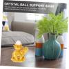 SOLUSTRE Detailed Resin Elephant Statue Crystal-Ball Support Stand Unique Desktop Decor for Home view 4