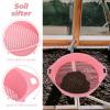 Toyvian Plastic Soil Sieve Set for Gardening Multi-Use Sifting Pan Interchangeable Mesh for Filtering Soil Rocks and Compost view 4