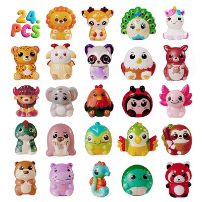 24 PCS Squishies Party Favors for Kids Easter Egg Fillers for Kids Easter Gifts for Kids Classroom School Pinata Stuffers Classroom Treasure Box Prizes