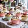 Personalized Crown Cupcake Toppers  Custom Party Hat Cupcake Toppers and Fun Face-Cutout Dessert Toppers for Birthday, Wedding, and Graduation Party Decorations (Colour-1) view 3