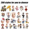 Personalized Crown Cupcake Toppers  Custom Party Hat Cupcake Toppers and Fun Face-Cutout Dessert Toppers for Birthday, Wedding, and Graduation Party Decorations (Colour-1) view 4