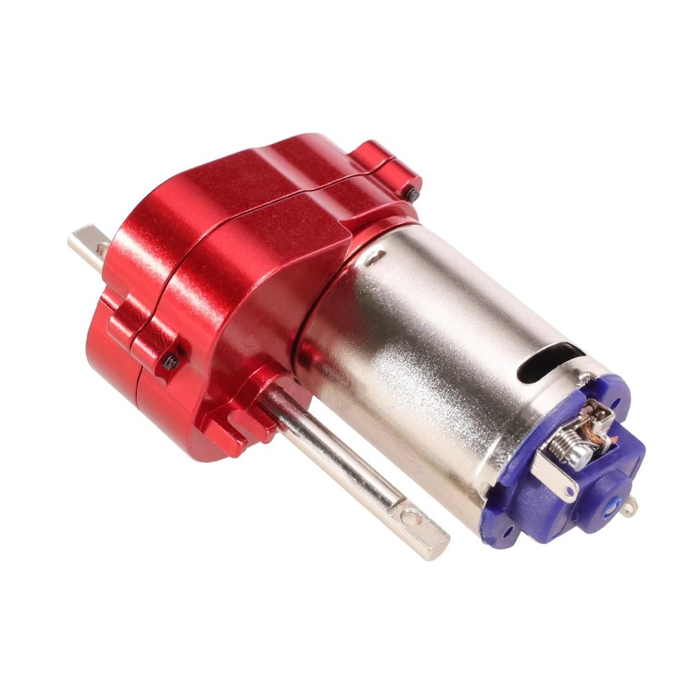 RC Spare Part Compatible with MN for MN78 for MN82 for MN168 99SV2 LC79 1/12 RC Car Power Parts CNC Gear 370 Motor Assembly Engine Assembly(Red)