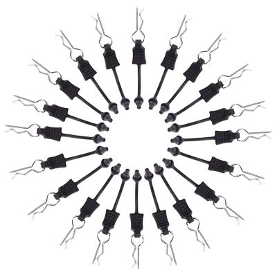 RC Spare Part Compatible with Wltoys for MJX for HAIBOXING for HBX for SCY 1/12 1/14 1/16 RC Car Prevent Loss Body Clips with Flexible Rubber Retainer(20PCS)
