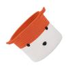 ABOOFAN 1Pc Cute Cartoon Foxes Woven Storage Basket Versatile Cotton Rope Organizer for Home Office Orange White Design with Handles for Desktop Items view 1