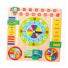 Vaguelly Multi-Functional Wooden Clock Toy for Boy Girl and Cognition Board Bright Colors Educational Puzzle Plaything for Toddlers for Learning Activities and view 1
