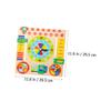 Vaguelly Multi-Functional Wooden Clock Toy for Boy Girl and Cognition Board Bright Colors Educational Puzzle Plaything for Toddlers for Learning Activities and view 2