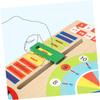 Vaguelly Multi-Functional Wooden Clock Toy for Boy Girl and Cognition Board Bright Colors Educational Puzzle Plaything for Toddlers for Learning Activities and view 4