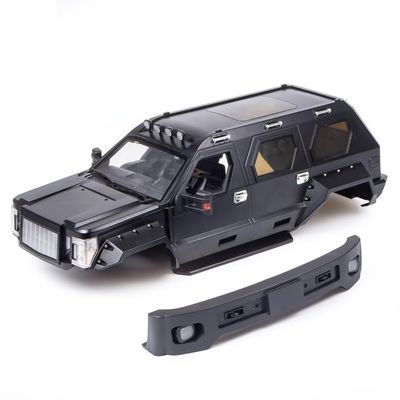 1/10 RC Crawler Hard Body Shell Kit - 324mm Wheelbase George Patton Off-Road Body for AXIAL SCX10 TRX-4, Unassembled Black Plastic Shell with Interior & Accessories  (Black)