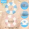 2 Pack Blue Pink Inner Tubes, Round Intertubes Pool Floats Floating Tubes for Adult Kids Swim Pool Rings Floaties Tube Inflatable Donut Float Swimming Ring Water Lake Party Supplies view 2