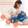 AMASKY Nursing Pillow for Breastfeeding, Breastfeeding Pillows for More Support for Mom and Baby, Machine Washable, Navy Blue, Pallet of Product view 2