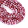 6 8 10mm Natural Stone Beads Plum Tourmaline Jade Round Spacer Beads For Making DIY Handmade Bracelet Necklace 15'',Plum Tourmaline Jade,6mm 59 To 61pcs view 1