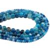4 6 8 10 12 Mm Loose Beads Natural Blue Striped Agates Natural Stone Round Spacer Beads for DIY Making,Blue, 10mm X 38pcs view 2