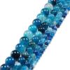 4 6 8 10 12 Mm Loose Beads Natural Blue Striped Agates Natural Stone Round Spacer Beads for DIY Making,Blue, 10mm X 38pcs view 3