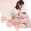AMASKY Nursing Pillow for Breastfeeding, Animal Patterns Removable Cotton Cover, Machine Washable, Strawberry Pattern (Candy Pink), Pallet of Product view 2