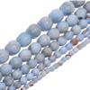 4/6/8/10/12mm Natural Stone Blue Persian Jade Beads DIY Charms Bracelet Spacer Loose Bead Handicraft for Making Supplies, Blue,10mm About 31pcs view 1