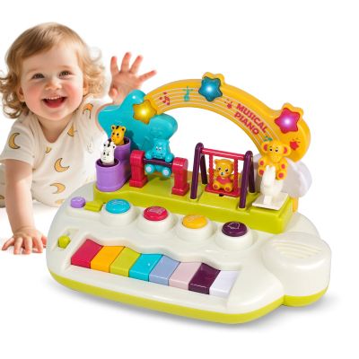 Baby Piano Toys for 1+ Years Old Birthday Gifts Animal Light Up Musical Toy Music Toy Instruments Piano Keyboard Toy for Toddlers Infant Learning Educational Interactive Toys 3+ Months