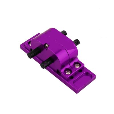 for Tamiya for Axial for SCX10 D90 1/10 1/14 Metal Alloy Transfer Case Gearbox Transmission with Mount Plate RC Car Truck Upgrade Parts RC Car DIY Parts(Gray)