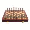 15-Inch Metal Chess Set with Wooden Storage Box - Folding Travel Board, Alloy Chess Pieces for Adults, Strategy Game & Home Decor (Bronze) view 1