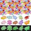 50PCS Mini Turtles Luminous Mini Resin Animals Sea Resin Turtle Figurines, Plastic Ocean Tiny Turtles to Hide, Glow in the Dark Plastic Tortoises for Micro Landscape Little Garden Decor Party Gifts view 1
