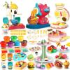 Kaelinda 77 Pcs 4 in 1 Playdough Sets for Kids Age 2-4-8, Dough Accessories Tools Kit, Ice Cream, Noodle Cake Hamburger Maker, Kitchen Playdough Toys Girls Boys, Gifts for 3 4 5 6 Year Old Girls Boys view 1