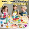 Kaelinda 77 Pcs 4 in 1 Playdough Sets for Kids Age 2-4-8, Dough Accessories Tools Kit, Ice Cream, Noodle Cake Hamburger Maker, Kitchen Playdough Toys Girls Boys, Gifts for 3 4 5 6 Year Old Girls Boys view 2