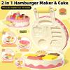 Kaelinda 77 Pcs 4 in 1 Playdough Sets for Kids Age 2-4-8, Dough Accessories Tools Kit, Ice Cream, Noodle Cake Hamburger Maker, Kitchen Playdough Toys Girls Boys, Gifts for 3 4 5 6 Year Old Girls Boys view 4