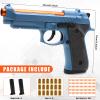 Bugrtey Blue Fidget Toy Gun, Automatic Shell Ejecting Toy Gun with 100 Soft Bullets, 18 Shells and 2 Magazines Toy Foam Blasters & Guns Fidget Toy, Christmas Birthday Gifts view 4