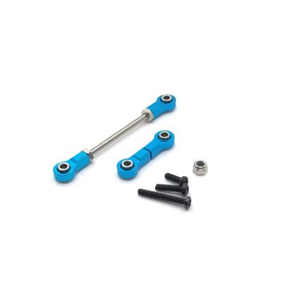 RC Car Accessories for WLtoys 284131 K969 K979 K989 K999 P929 P939 RC01 for Mini-Q for Mini-Z Metal Upgrade Front Steering Link RC Car Parts(Blue)