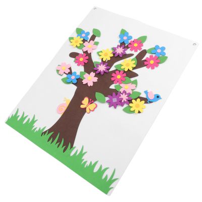 Toyvian 1set Felt Board Flower Decor Preschool Wall Storyboard Boys and Girls Wall Decor Felt Activities for Toddlers Classroom