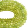 6/8/10mm Olivine Beads Round Natural Chrysolite for Making DIY Bracelet Necklace,Olivine,6mm About 62Pcs view 1