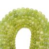 6/8/10mm Olivine Beads Round Natural Chrysolite for Making DIY Bracelet Necklace,Olivine,6mm About 62Pcs view 2